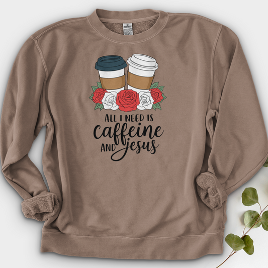 All I Need Is Jesus and Caffeine Crewneck