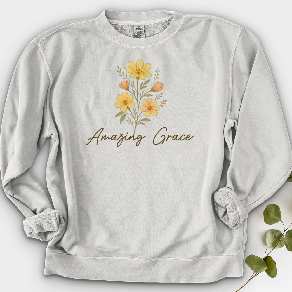 Amazing Grace Flowers Crewneck