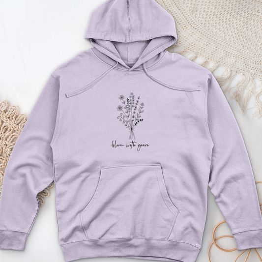 Bloom With Grace Midweight Hooded Sweatshirt