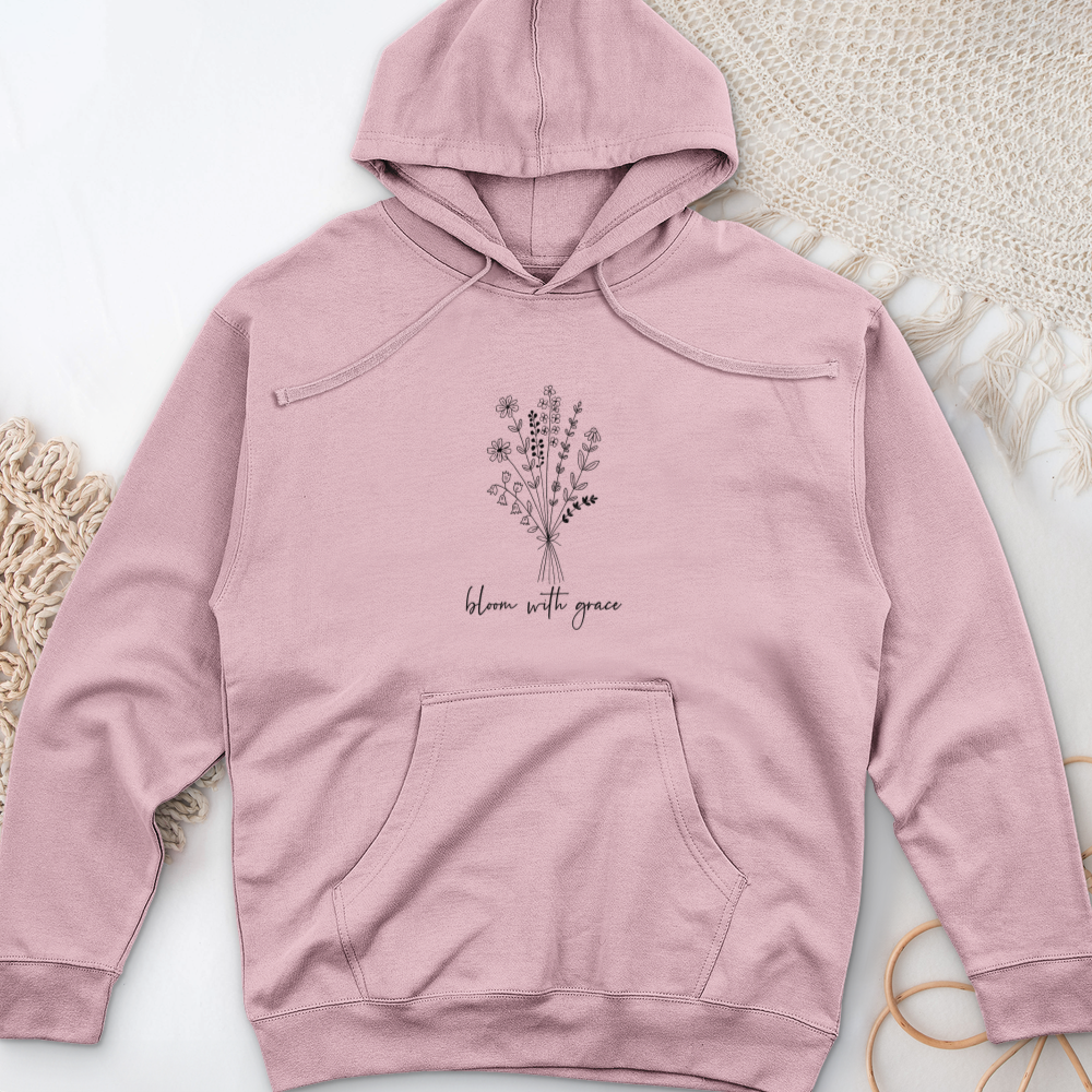 Bloom With Grace Midweight Hooded Sweatshirt