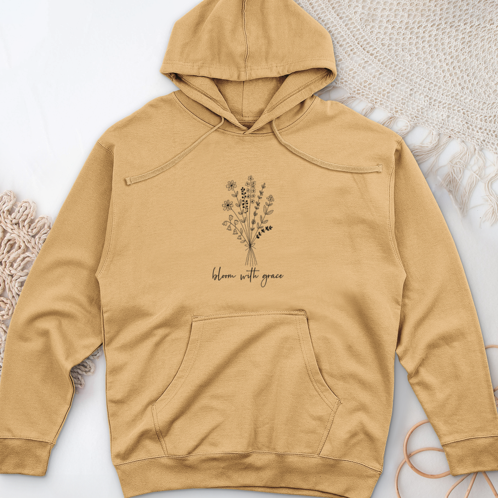Bloom With Grace Midweight Hooded Sweatshirt