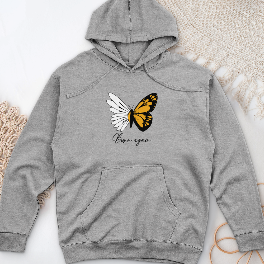 Butterflies And Daisy Midweight Hooded Sweatshirt