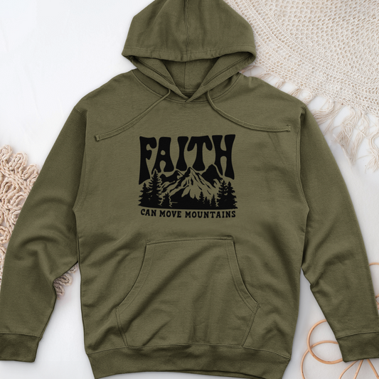 Faith Can Move Mountain Midweight Hooded Sweatshirt
