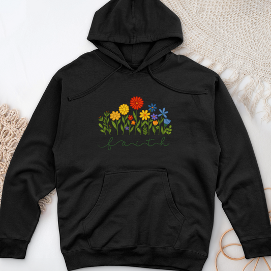 Faith Garden Midweight Hooded Sweatshirt