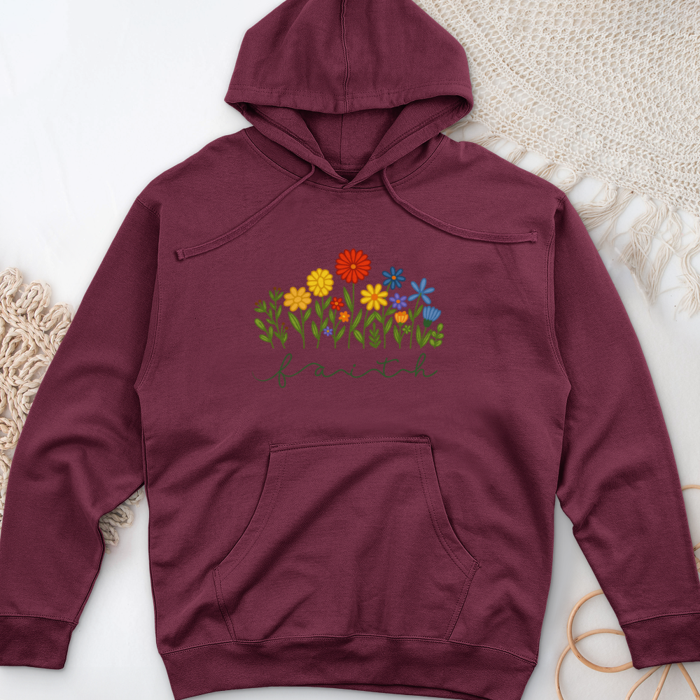 Faith Garden Midweight Hooded Sweatshirt
