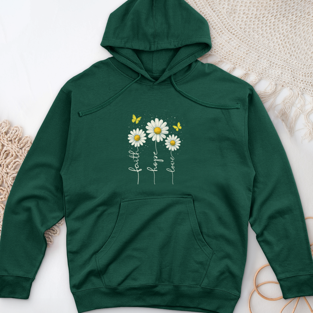 Faith Hope Love Midweight Hooded Sweatshirt