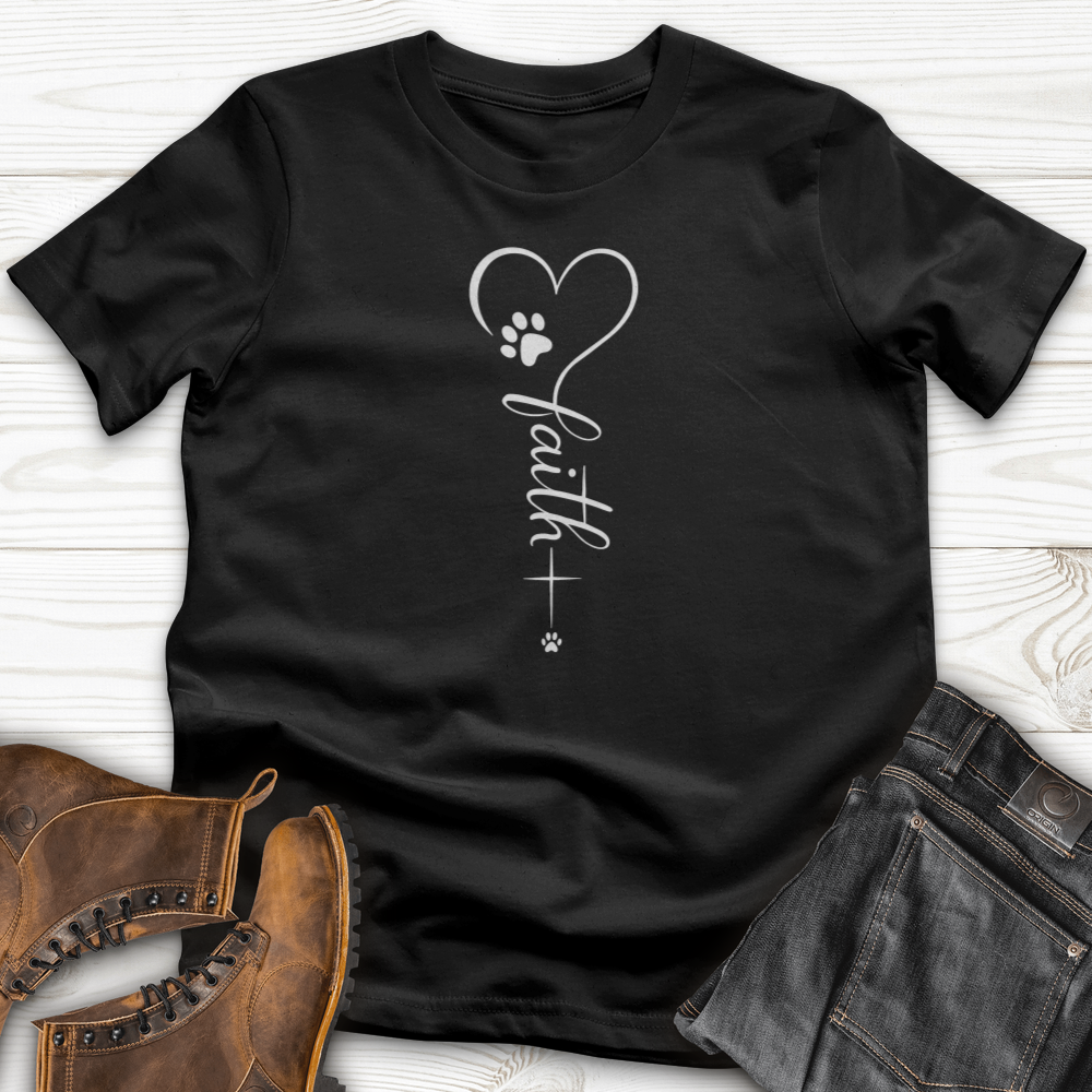 Faith Paw Heart Cross T-Shirt