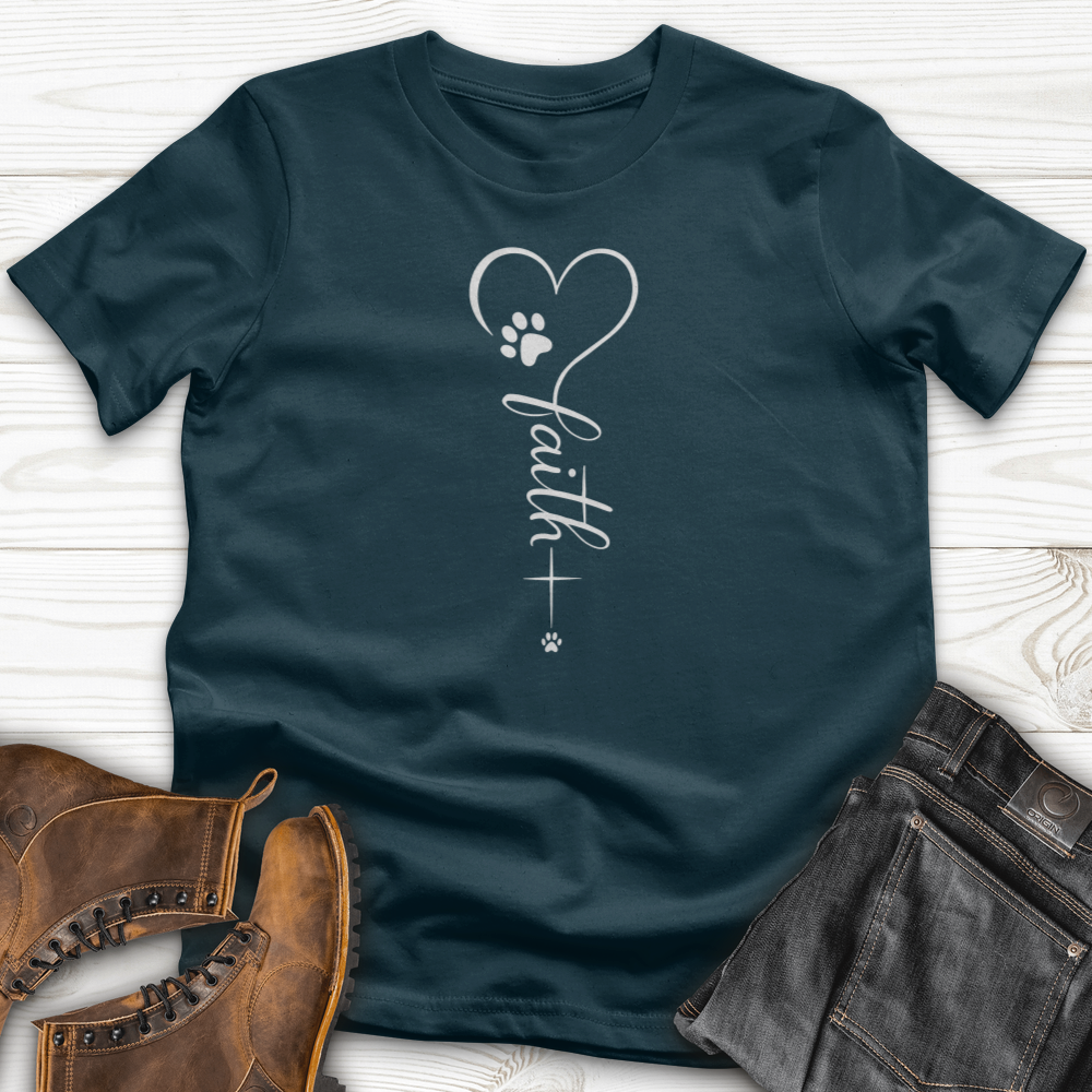 Faith Paw Heart Cross T-Shirt