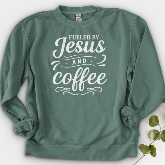 Fueled By Jesus And Coffee Crewneck