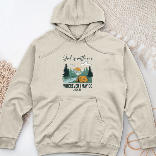 God Is With Me Midweight Hooded Sweatshirt