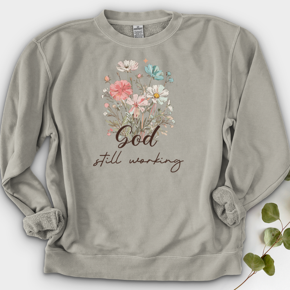 God's Still Working Crewneck
