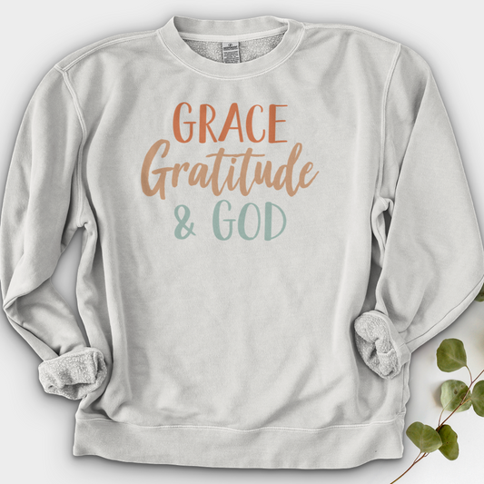Grace Gratitude and God Crewneck