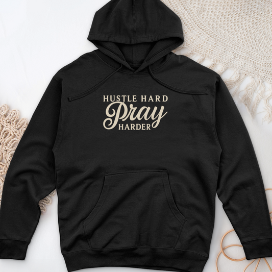 Hustle Hard Pray Midweight Hooded Sweatshirt