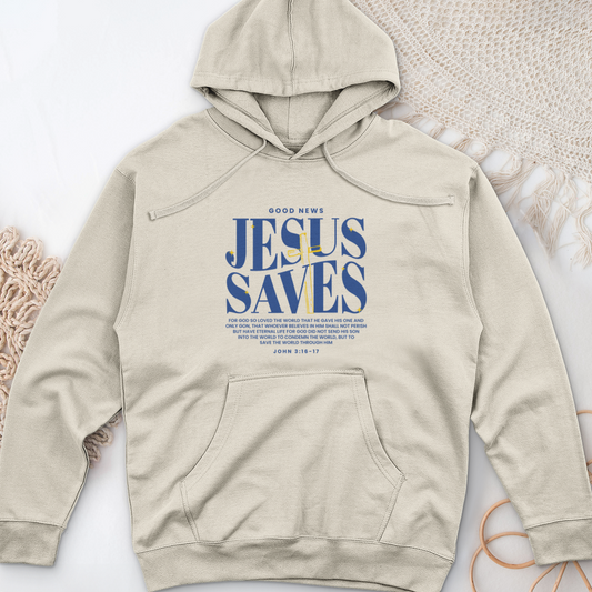 JESUS SAVES 2 Midweight Hooded Sweatshirt
