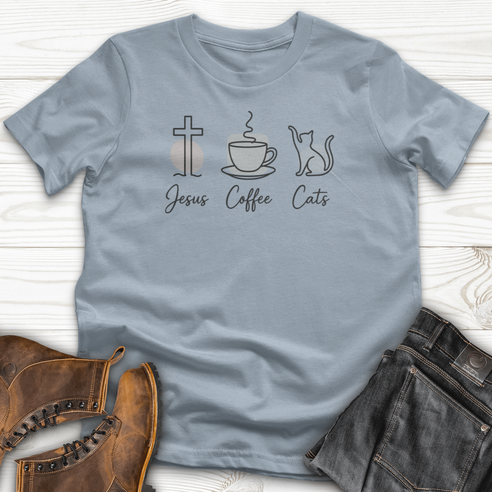 Jesus Coffee Cat T-Shirt