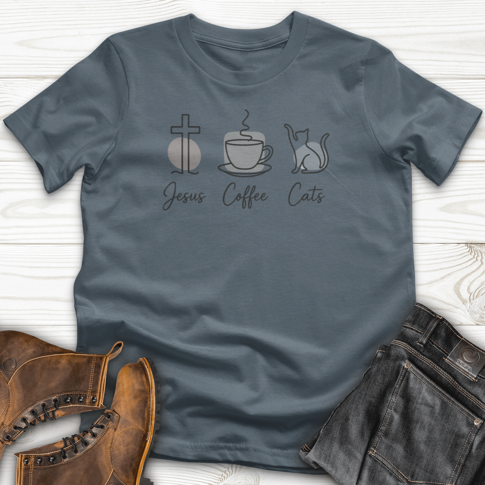 Jesus Coffee Cat T-Shirt