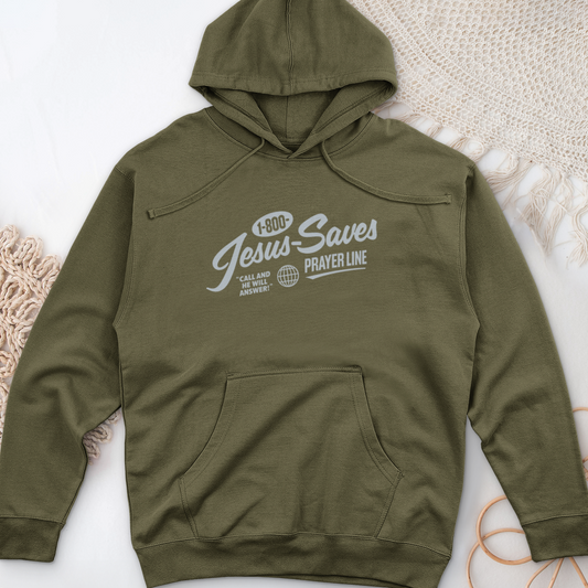 Jesus Saves Midweight Hooded Sweatshirt