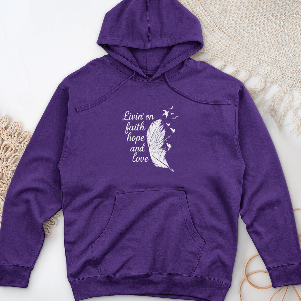 Livin' on Faith Midweight Hooded Sweatshirt