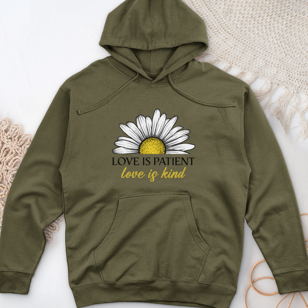 Love Is Patient Midweight Hooded Sweatshirt