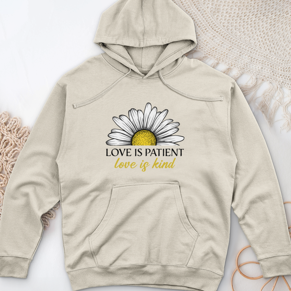 Love Is Patient Midweight Hooded Sweatshirt