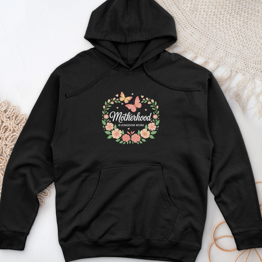Motherhood is Kingdom Work Midweight Hooded Sweatshirt
