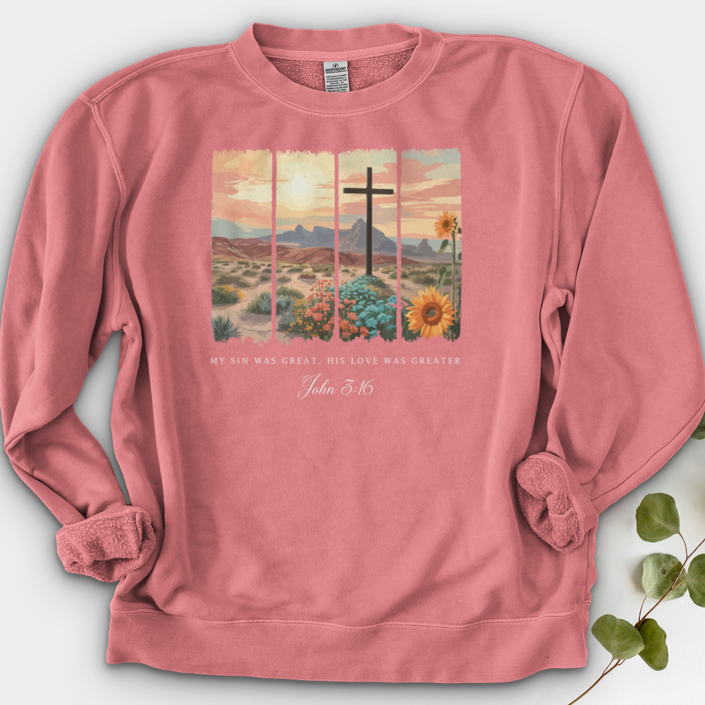 My Sin was Great, His Love was Greater Crewneck