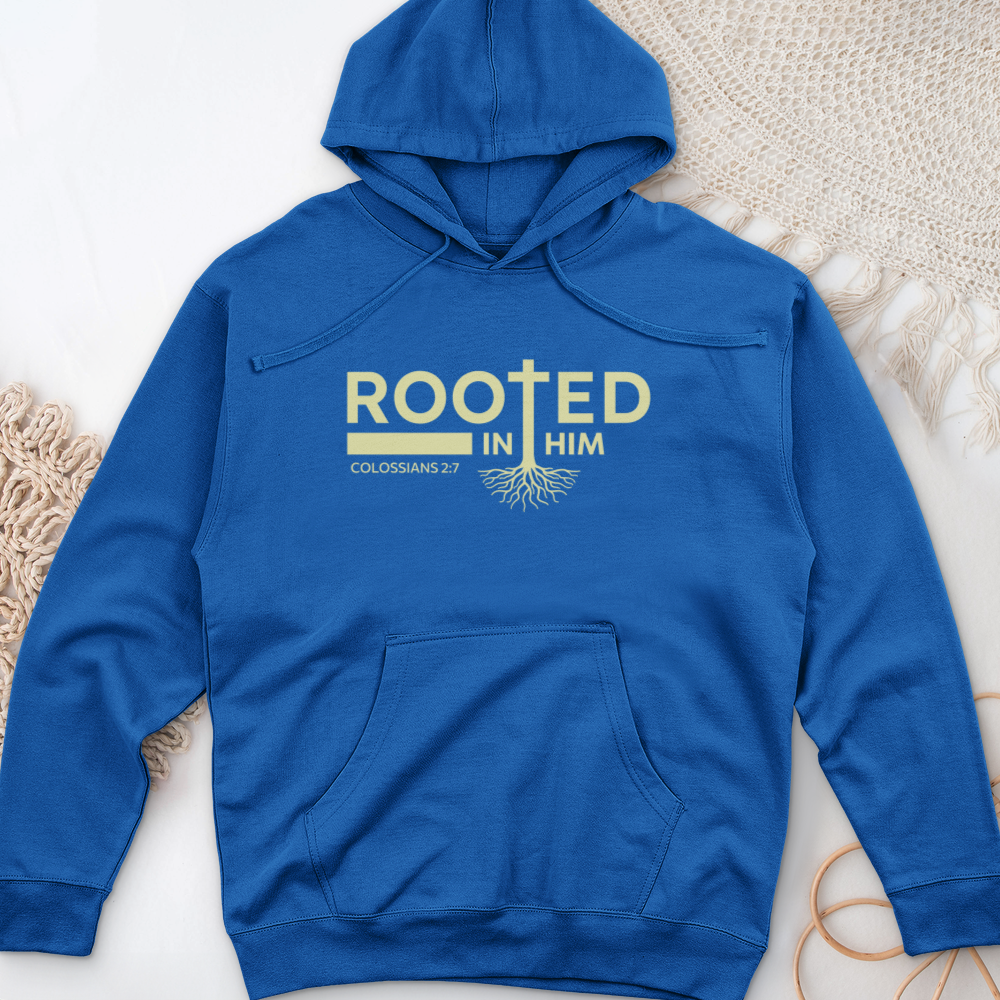 Rooted in Him Midweight Hooded Sweatshirt