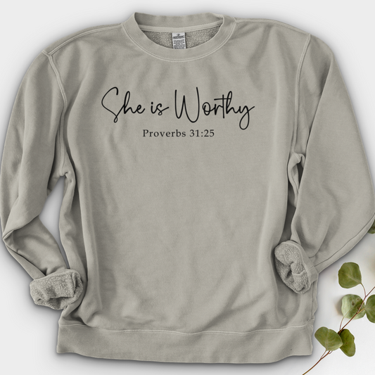 She Is Worthy Crewneck
