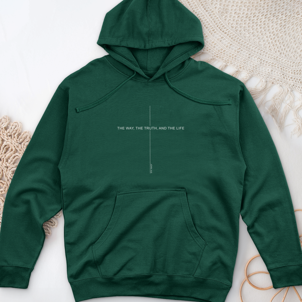 The Way The Truth And The Life Midweight Hooded Sweatshirt