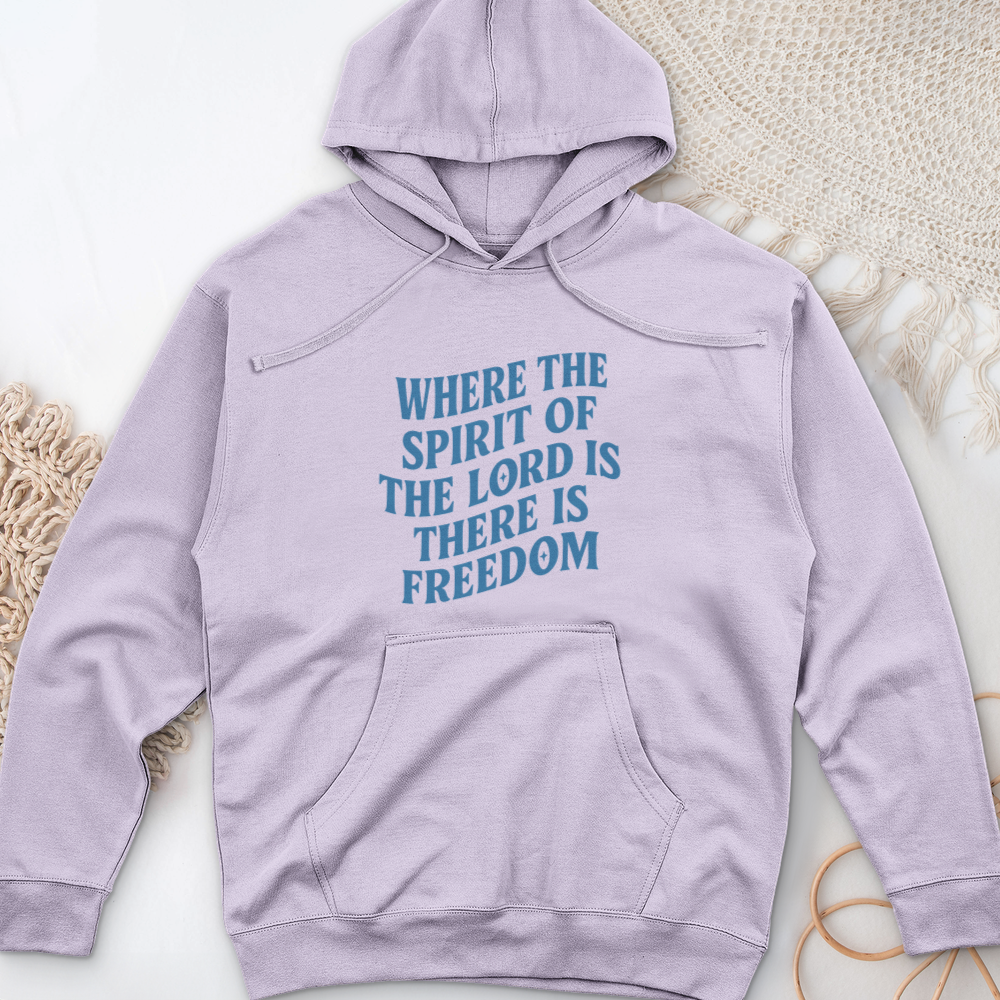 Where the Spirit of the Lord Midweight Hooded Sweatshirt