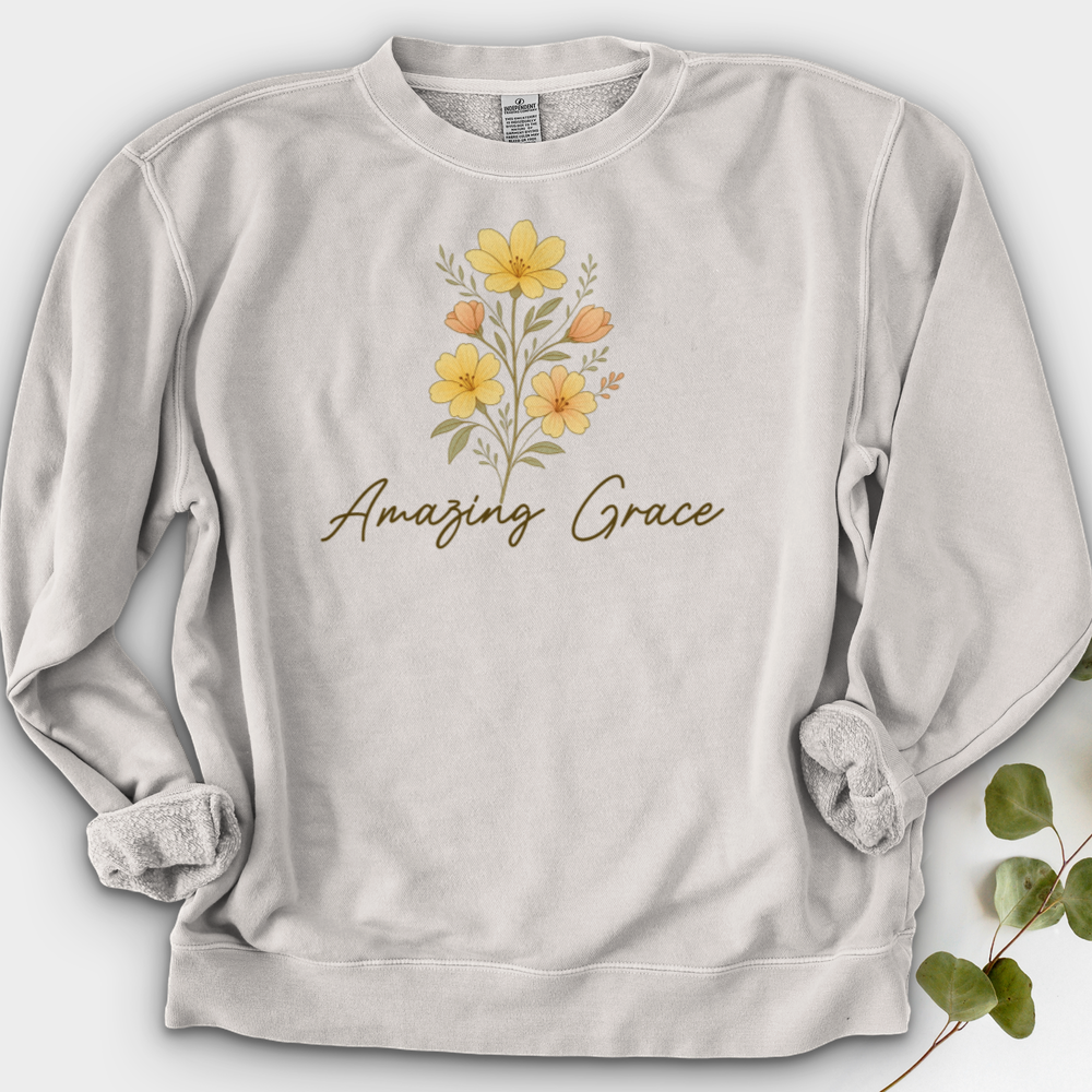 Amazing Grace Flowers Crewneck