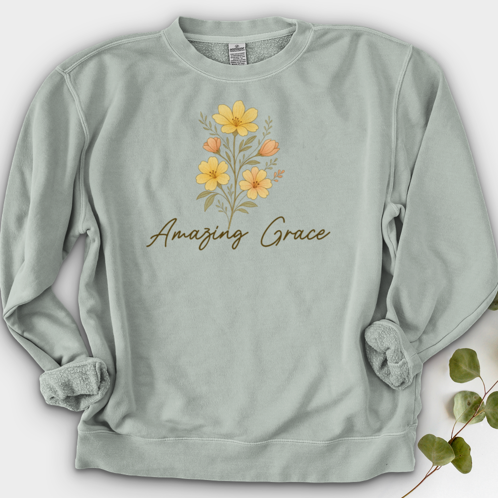 Amazing Grace Flowers Crewneck