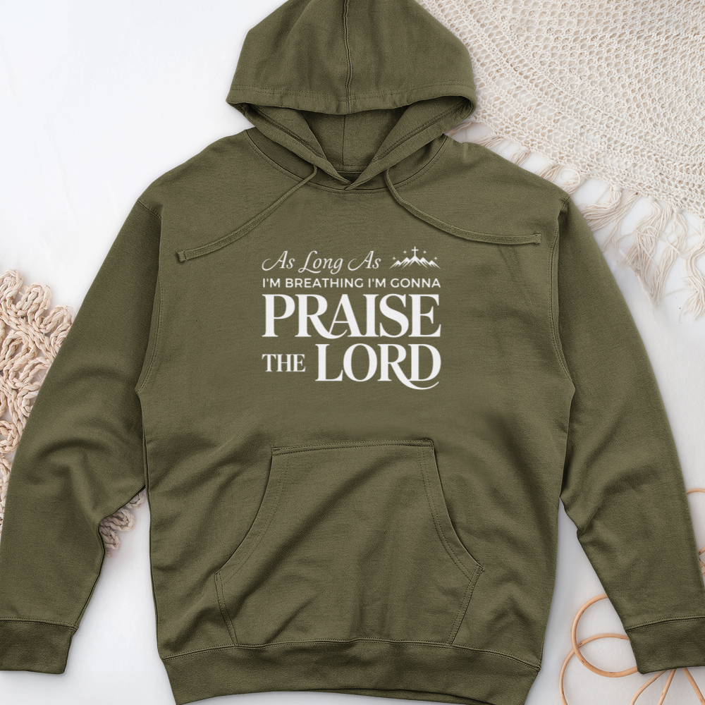 As Long As I'm Breathing-01 Midweight Hooded Sweatshirt