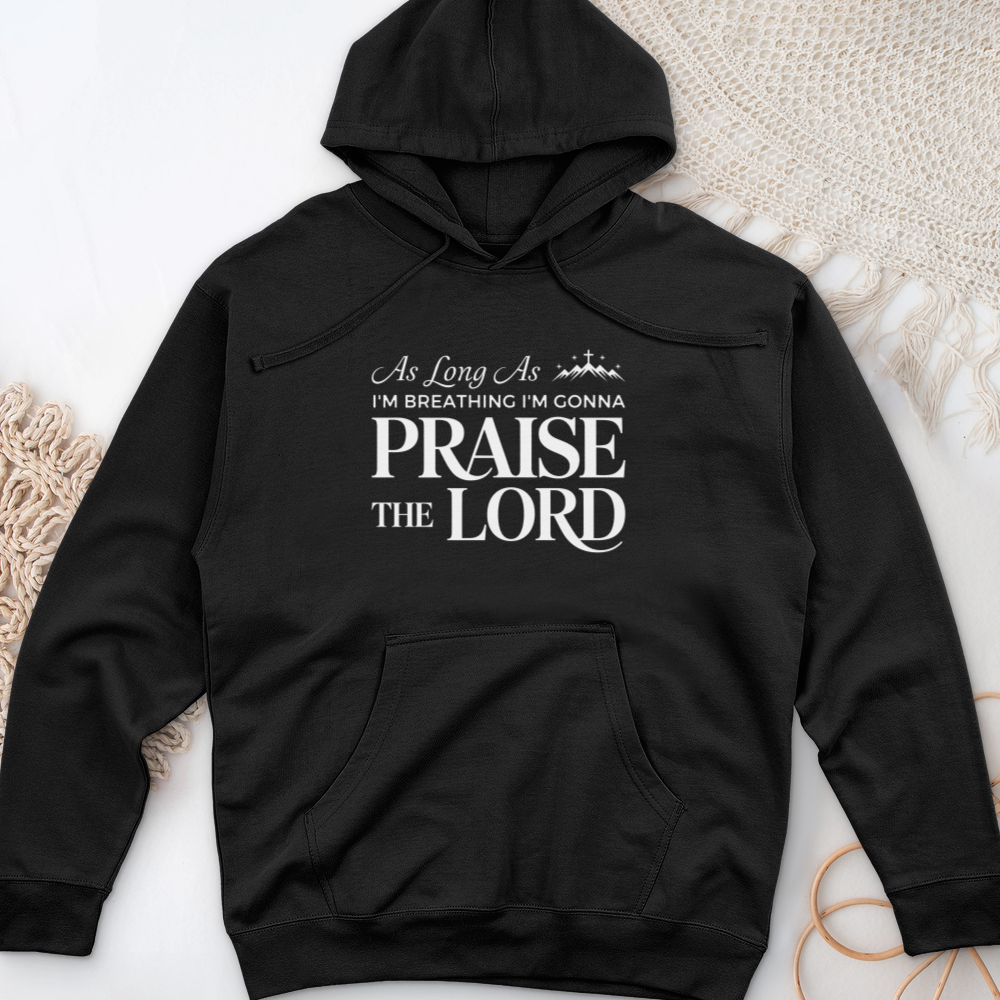As Long As I'm Breathing-01 Midweight Hooded Sweatshirt
