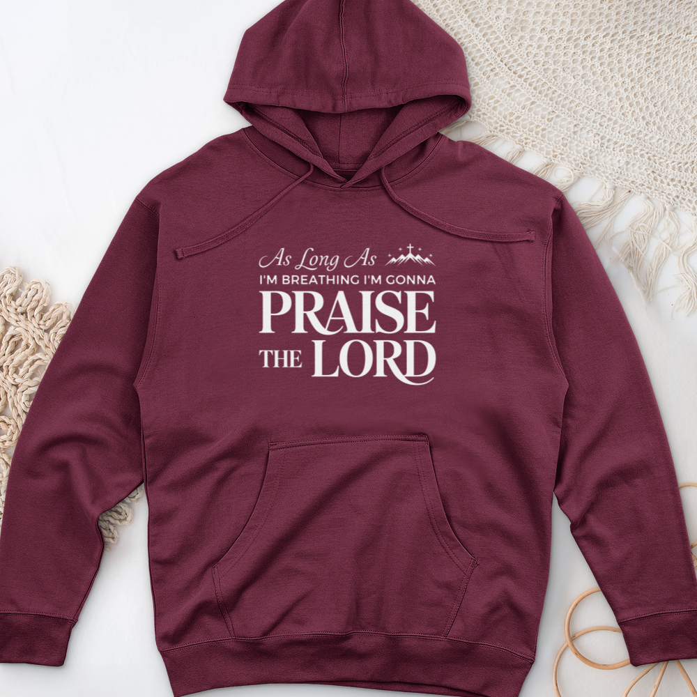 As Long As I'm Breathing-01 Midweight Hooded Sweatshirt