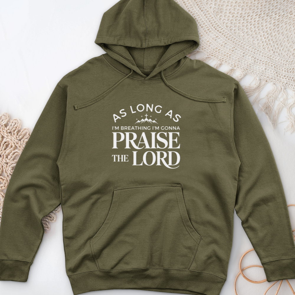 As Long As I'm Breathing-02 Midweight Hooded Sweatshirt