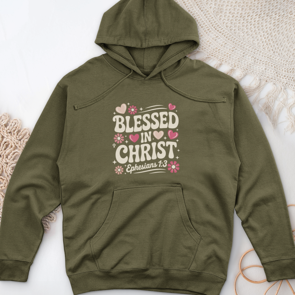 Blessed in Christ Midweight Hooded Sweatshirt