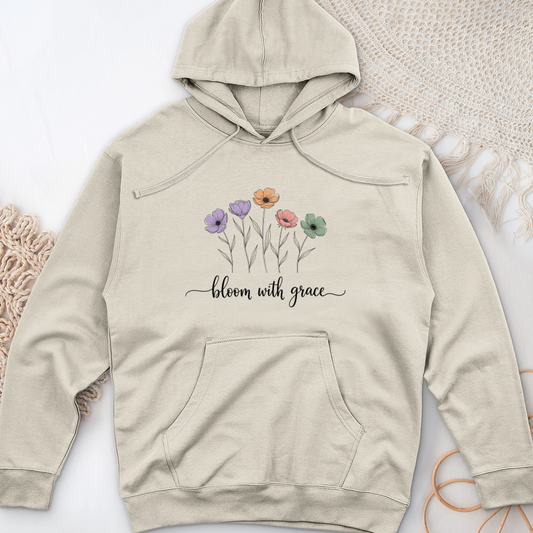 Bloom With Grace Midweight Hooded Sweatshirt
