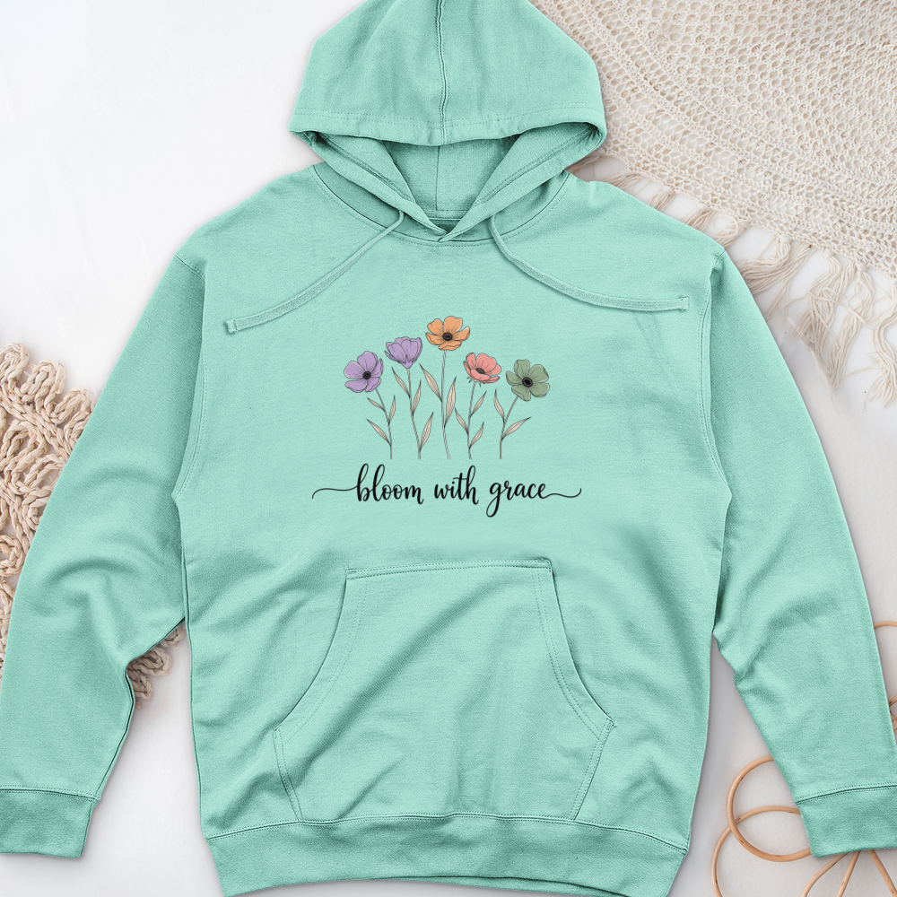Bloom With Grace Midweight Hooded Sweatshirt