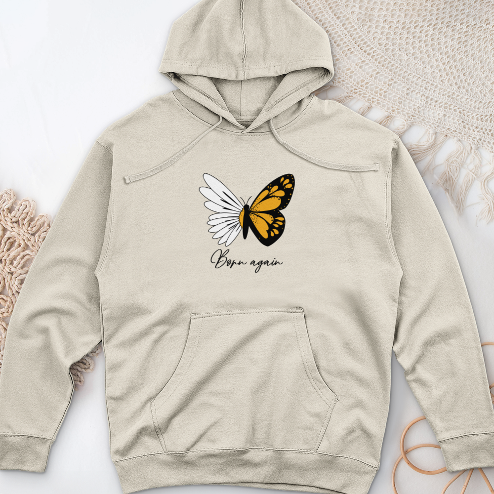 Butterflies And Daisy Midweight Hooded Sweatshirt