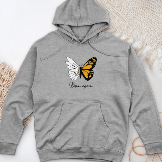Butterflies And Daisy Midweight Hooded Sweatshirt