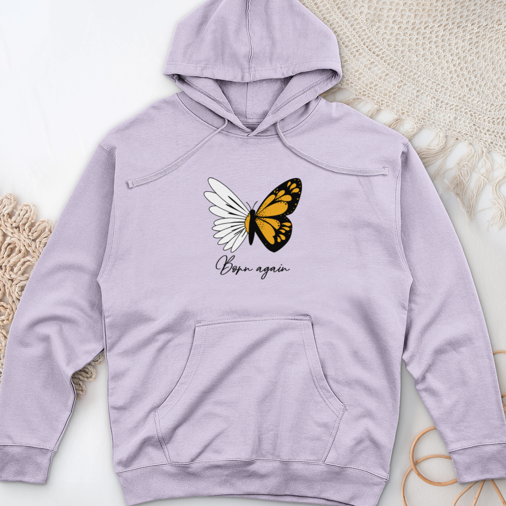Butterflies And Daisy Midweight Hooded Sweatshirt