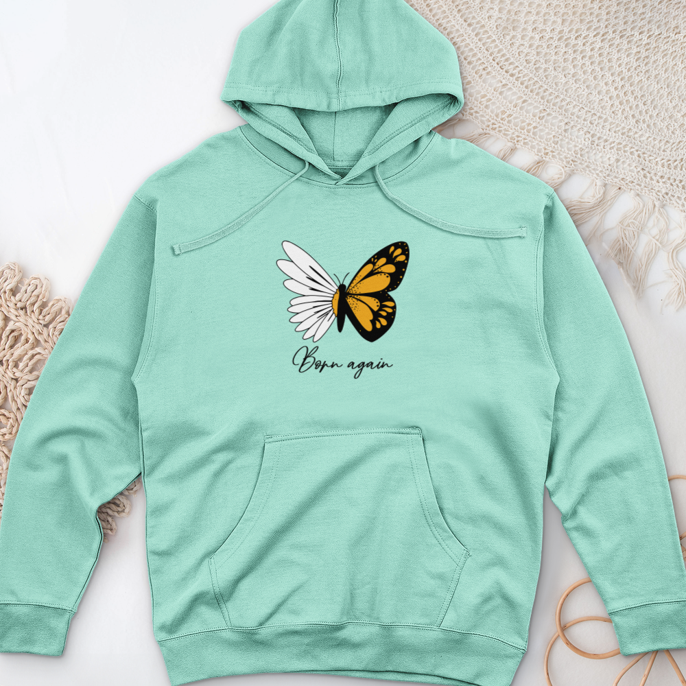 Butterflies And Daisy Midweight Hooded Sweatshirt