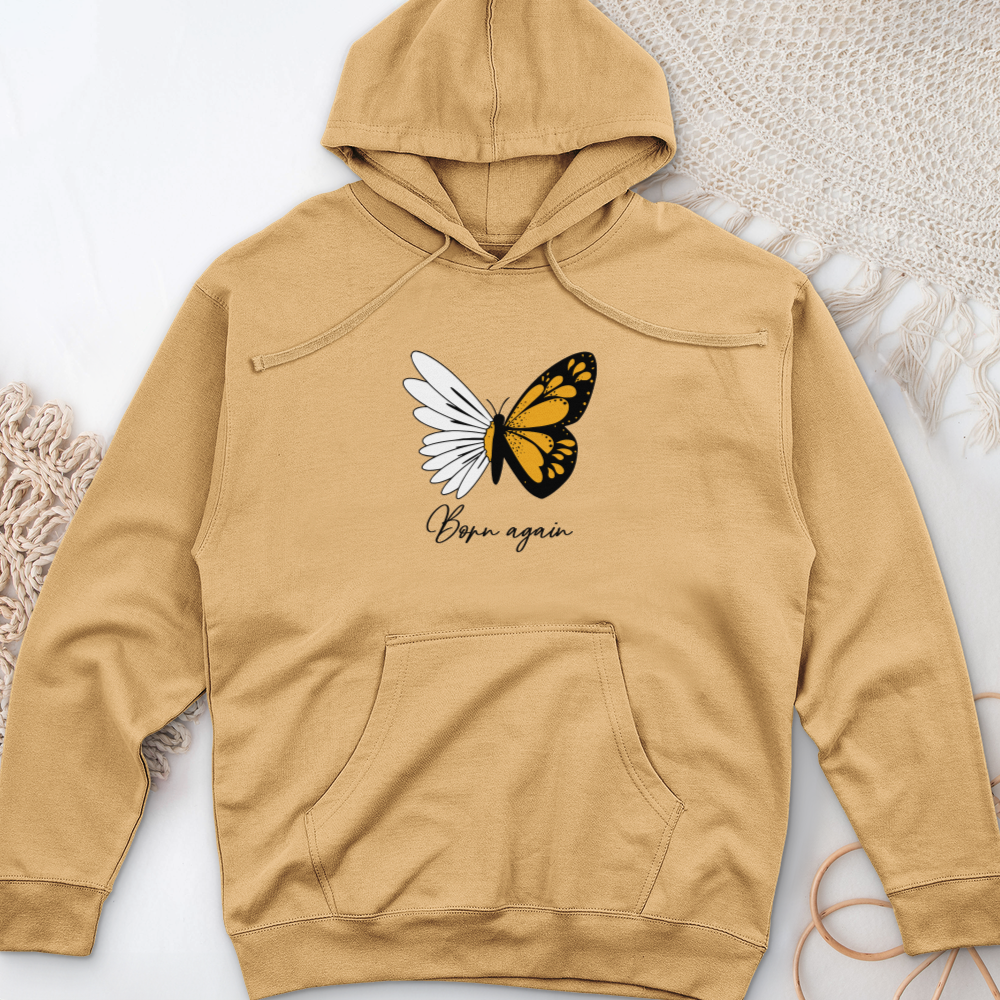 Butterflies And Daisy Midweight Hooded Sweatshirt