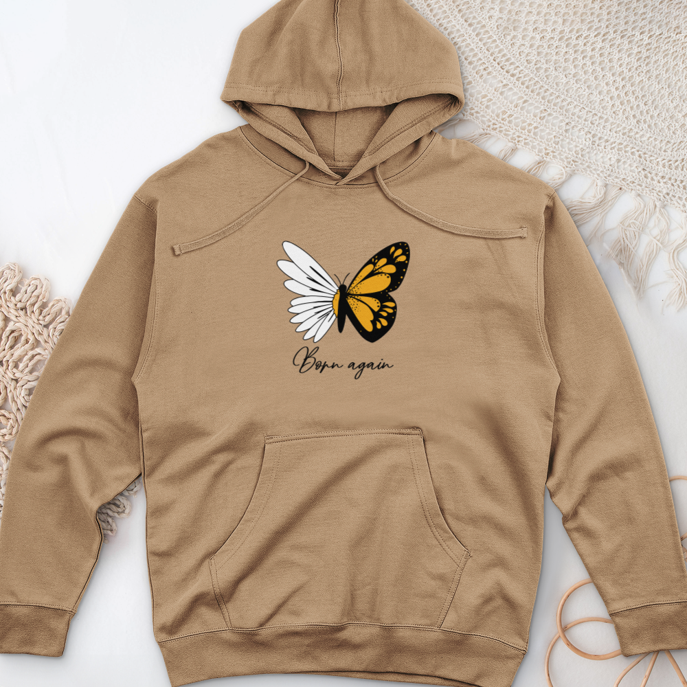 Butterflies And Daisy Midweight Hooded Sweatshirt