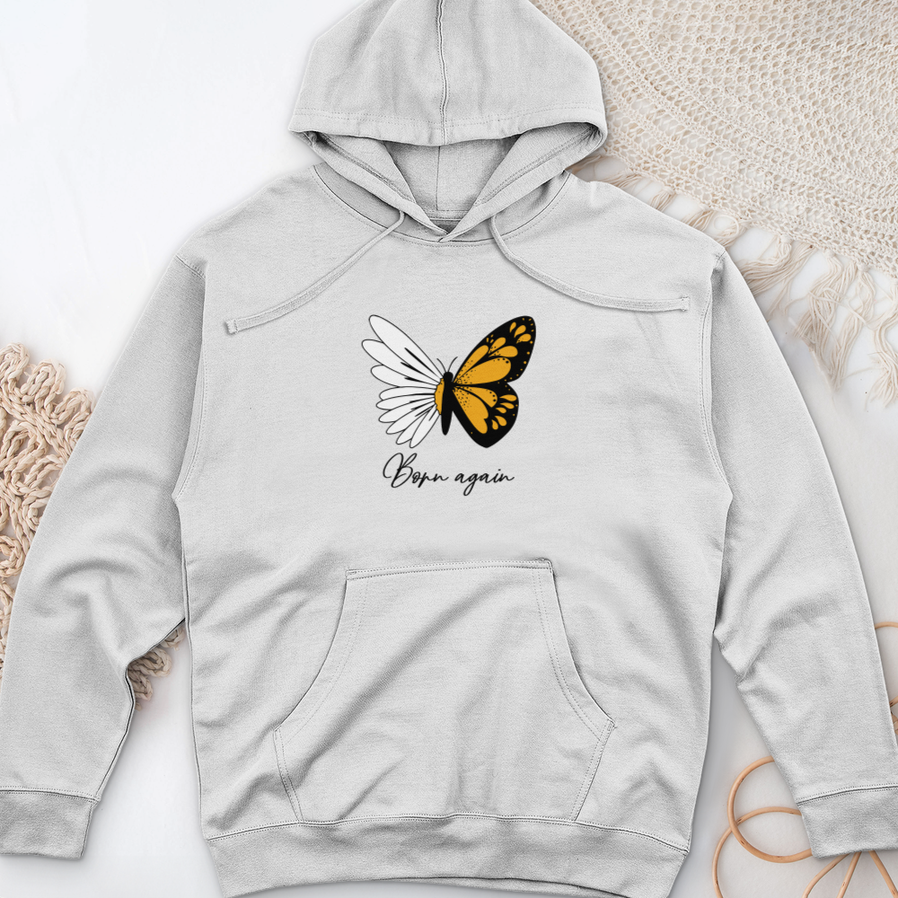 Butterflies And Daisy Midweight Hooded Sweatshirt