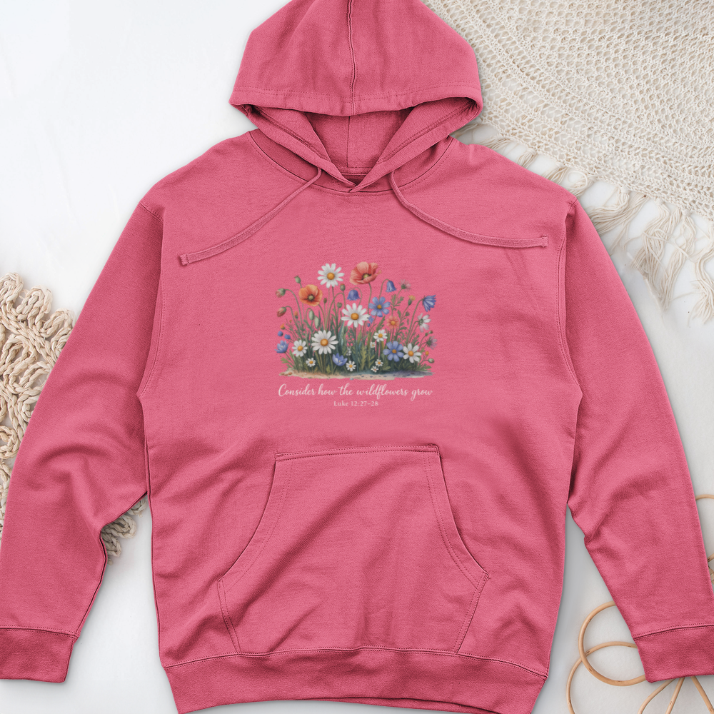 Consider How the Wildflowers Grow Midweight Hooded Sweatshirt