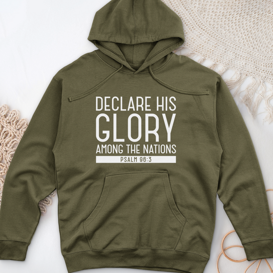 Declare His Glory Midweight Hooded Sweatshirt