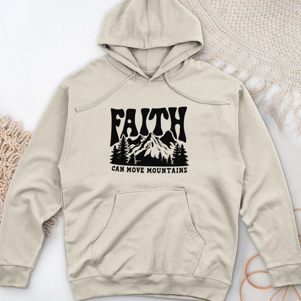 Faith Can Move Mountain Midweight Hooded Sweatshirt