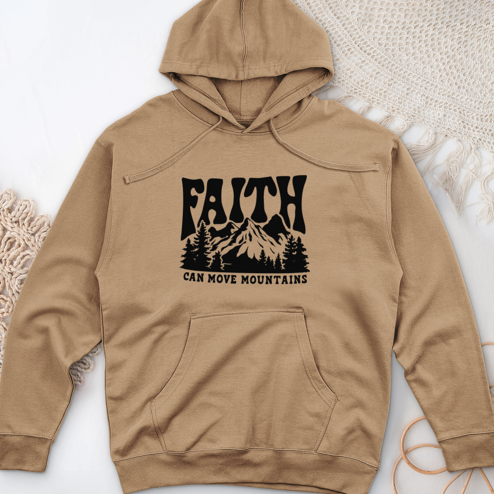 Faith Can Move Mountain Midweight Hooded Sweatshirt